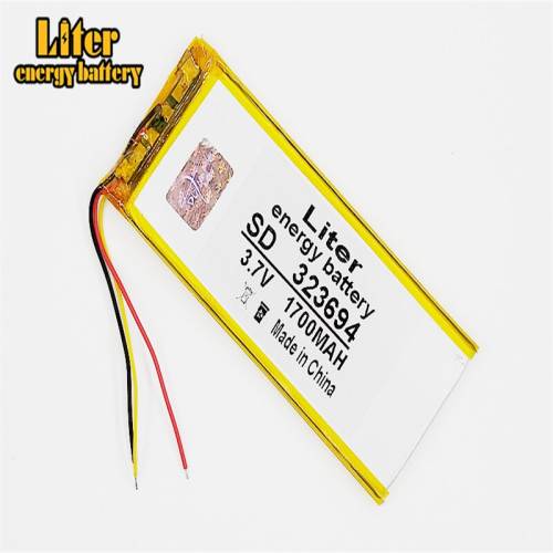 3 line 3.7V 323694 1700mah Liter energy battery smart home speakers Li-ion battery for dvr GPS