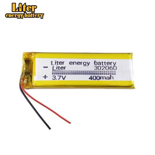 3.7v 302060 400mah Liter energy battery Polymer Lithium Battery  Mp4 Mp3 Recording Pen N10 Md Special Battery