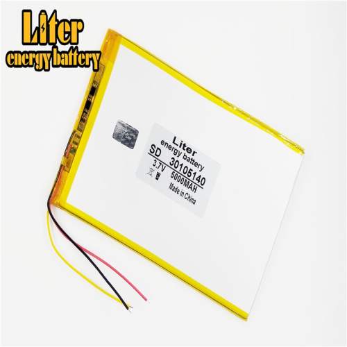 3 line 3.7V 30105140 5000mah Liter energy battery Polymer lithiumion Battery With High Quality Li-ion Tablet pc battery For  tablet PC