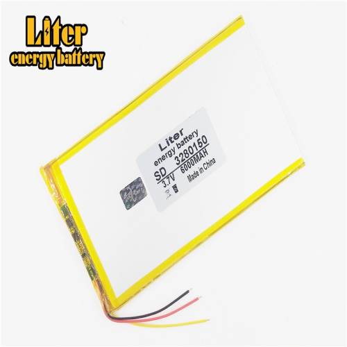 3 line 3.7V 6000mAH 3280150 Liter energy battery Li-ion battery for tablet pc,GPS,mp3,mp4,cell phone,speaker