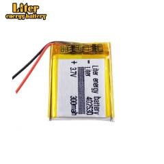 3.7V 402530 300MAH Liter energy battery Rechargeable Li-ion Cell Batteries For MP3 MP4 GPS Smart Watch Bluetooth Mice