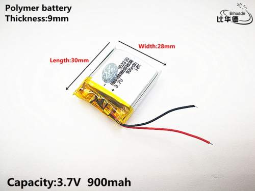 3.7V,900mAH,902830 BIHUADE Polymer lithium ion / Li-ion battery for TOY,POWER BANK,GPS,mp3,mp4