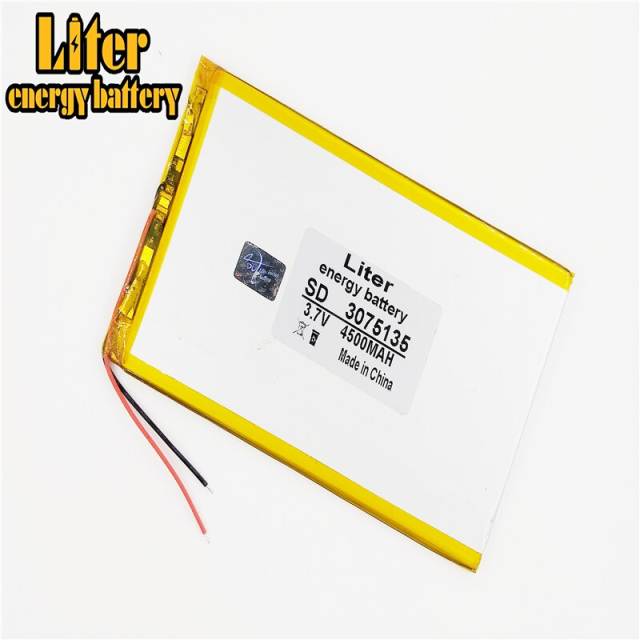 3.7 V 3075135 4500mah Liter energy battery lithium polymer battery and 9 inches tablet batteries large volume thin