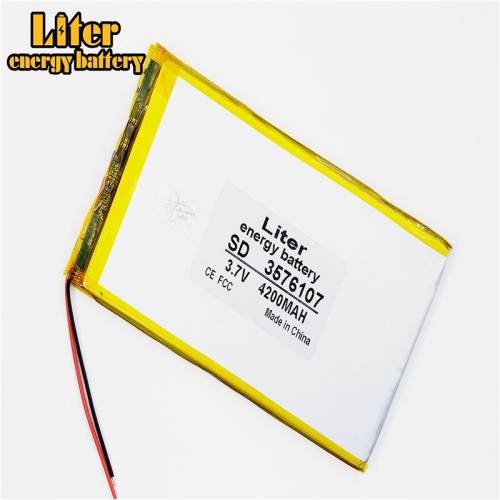 Liter Energy Battery  3.7 V 4200Mah 3576107 Large-capacity Tablet Laptop Mid Ebook