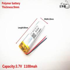 3.7V,1100mAH,901860 Liter energy battery  Polymer lithium ion / Li-ion battery for TOY,POWER BANK,GPS,mp3,mp4