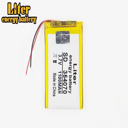 3.7v Polymer Lithium Battery 354070 1100mah Liter energy battery Remote Control Electronic Book Gps Wireless Earphone