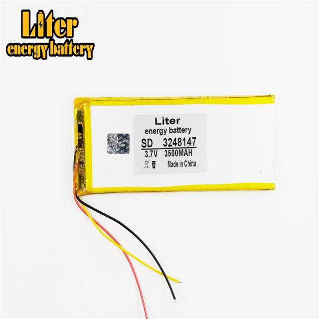 3 line 3248147 3500mah 3.7v Liter energy battery New Polymer Batteries Thium Battery Irbis Tx18