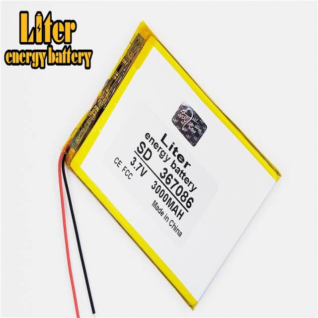 3.7v 3000mah 367086 Liter energy Lithium Polymer Battery With Board For Mp4 Mp5 Gsp Digital Product