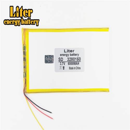3 line 3.7V 6000mAH 3280150 Liter energy battery Li-ion battery for tablet pc,GPS,mp3,mp4,cell phone,speaker