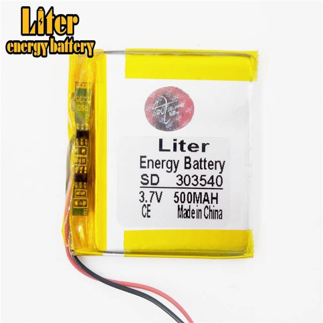 303540 3.7v 500mah Liter energy battery smallest lipo battery for Bluetooth speakers