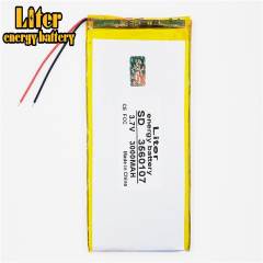 3.7V 3000mAh 3560107 BIHUADE Lithium Polymer Accumulator Li ion Rechargeable Battery For Mobile Power Bank DIY E-book