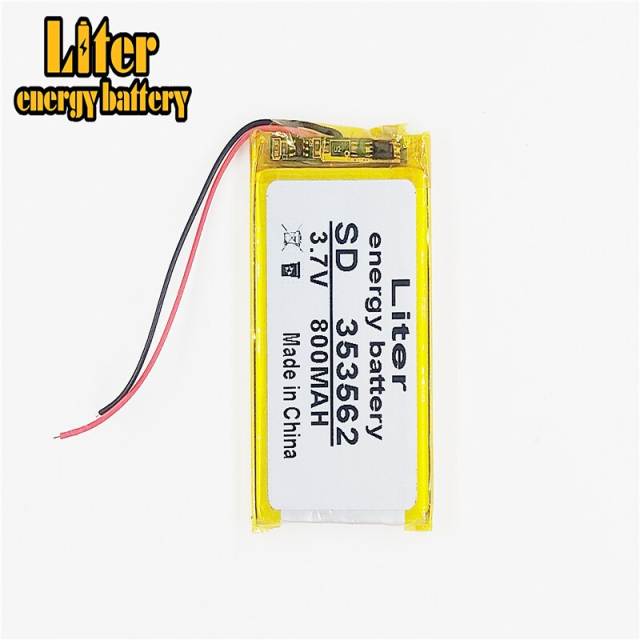 3.7V 353562 800mah Liter energy battery smart home speakers Li-ion battery for dvr GPS