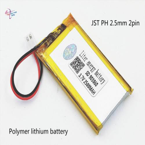 XHR-2P 2.54 2500mAh 903060 3.7V Liter energy battery story learning machine FLASH SHOE polymer lithium battery