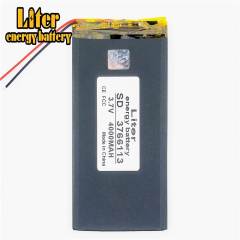 Size 3766113 3.7v 4000mah Lithium Polymer Battery With Board For 7 Inch Tablet Pc Liter energy battery