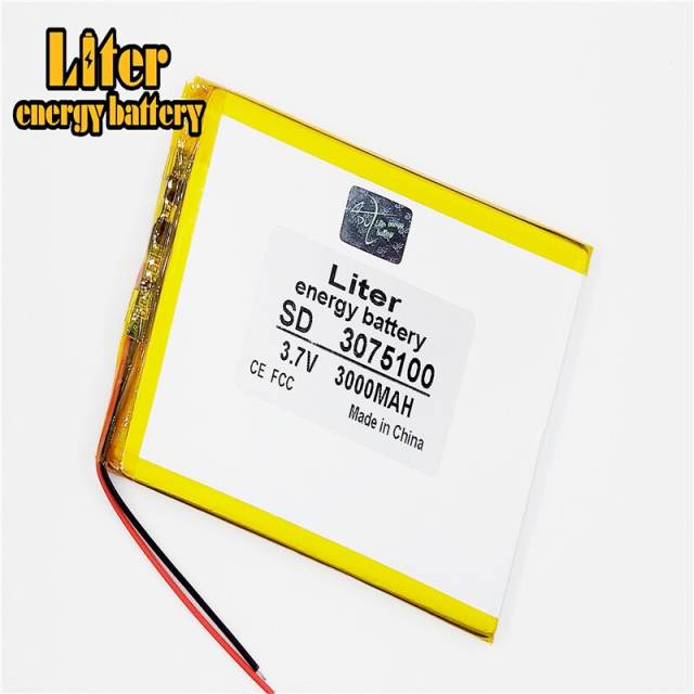 3075100 3.7v 3000mah Liter energy battery Lithium Polymer Battery 3 Tablet Pcs Pda Digital