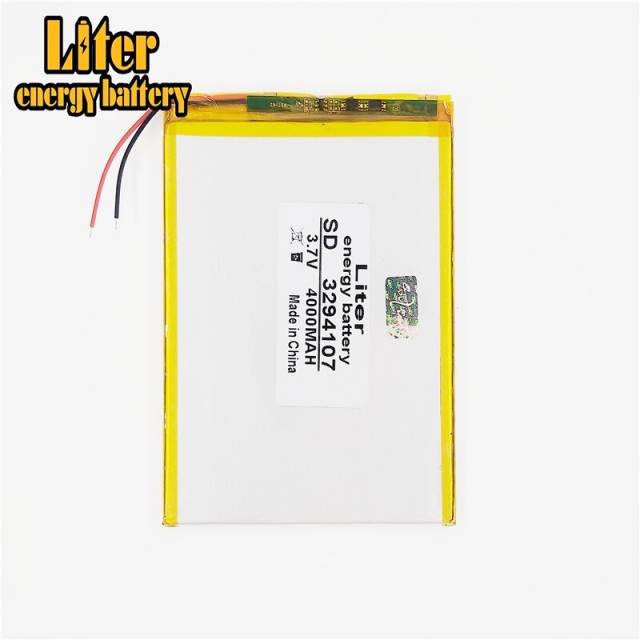 3.7V 4000mAH 3294107  Liter energy battery polymer lithium ion battery Li-ion battery for tablet pc