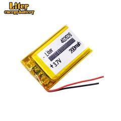 3.7 V 402028  200mah Polymer lithium ion battery  CE FCC ROHS MSDS quality certification