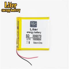 3.7V polymer li battery 305070 1500MAh Liter energy battery MP4 MP5 GPS Mobile DVD