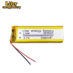 3.7v 351560 250mah Liter energy battery Lithium Shinco Shinco X6 Mp3 Recorder Camera Pen
