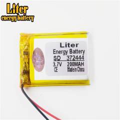 3.7V lithium polymer  372444 200MAH Liter energy battery MP3 MP4 navigator tachograph