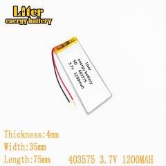 3.7V 1200mAh 403575 Liter energy battery Lithium Polymer Li-Po li ion Rechargeable Battery For Mp3 MP4 MP5 GPS mobile bluetooth