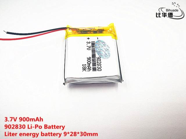 3.7V,900mAH,902830 BIHUADE Polymer lithium ion / Li-ion battery for TOY,POWER BANK,GPS,mp3,mp4