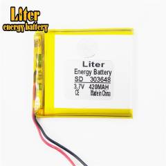 3.7V 420mah 303648 Liter energy battery Lithium Polymer Rechargeable Battery For Mp3 MP4 MP5 GPS Vedio Game toys