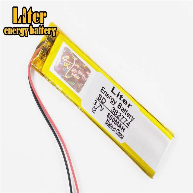 3.7v 382774 800mah  Liter energy battery Lithium Shinco Shinco X6  MP3 MP4 MP5 Recorder Camera Pen