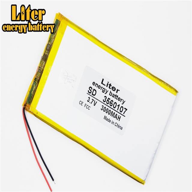 3.7V 3000mAh 3560107 BIHUADE Lithium Polymer Accumulator Li ion Rechargeable Battery For Mobile Power Bank DIY E-book