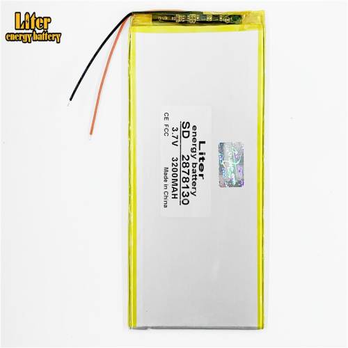 3.7V 2878130 3200mah Liter energy battery Polymer lithium ion battery 7 , 8 ,9 inches Tablet batteries