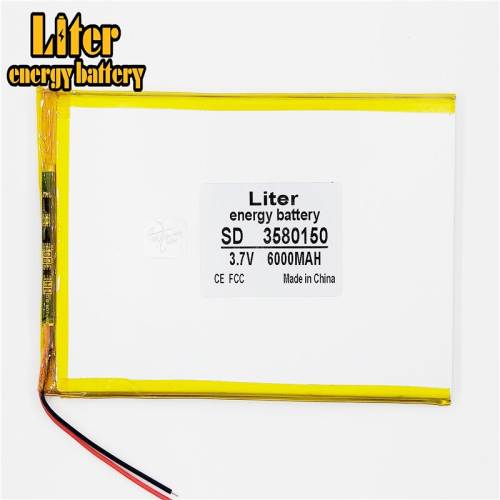 3.7V 3580150 6000mAh polymer lithium battery handheld computer charging treasure general Tablet PC