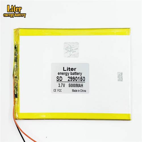 3.7V,5000mAH 2990150 Liter energy battery polymer lithium ion battery Li-ion battery for tablet pc 7 inch 8 inch