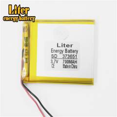 3.7V 700mAh 373651 BIHUADE Lithium Polymer Rechargeable Battery cells For Mp3 MP4 MP5 GPS mobile bluetooth