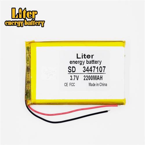 3.7V,2200mAH,3447107 Liter energy battery Polymer lithium ion Li-ion battery for tablet pc,GPS,E-BOOK;POWER BANK