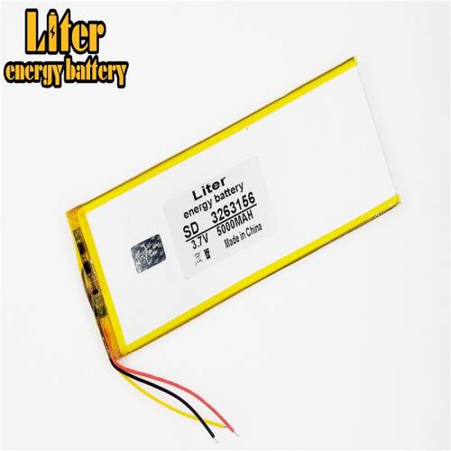 3 line 3263156 3.7V 5000mAh Liter energy battery Rechargeable li Polymer Li-ion Battery