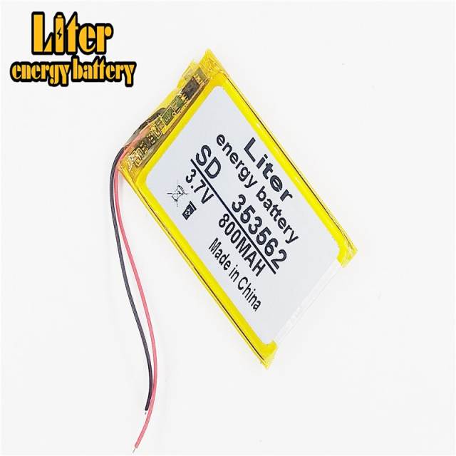3.7V 353562 800mah Liter energy battery smart home speakers Li-ion battery for dvr GPS