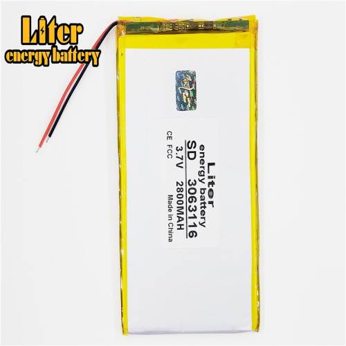 3.7v 2800mah,3063116 BIHUADE Polymer Lithium Ion / Li-ion Battery For Tablet Pc,power Bank,cell Phone,speaker