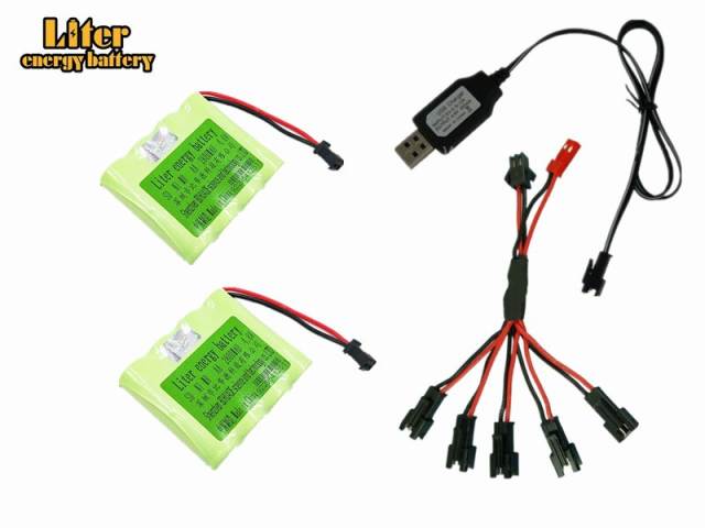 4.8V 2800mAh Ni-MH Battery With 5 in 1 Charger For Remote Control Toys Lighting Electric Tool AA Group RC TOYS Battery Group