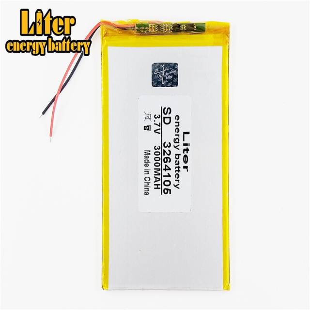 3.7V,3000mAH 3264105 Liter energy battery polymer lithium ion battery Li-ion battery for tablet pc 7 inch 8 inch