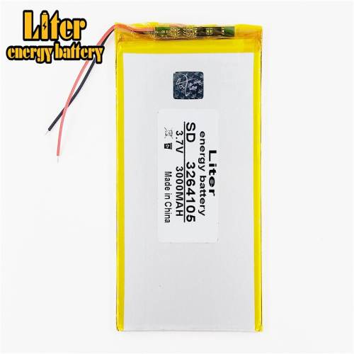 3.7V,3000mAH 3264105 Liter energy battery polymer lithium ion battery Li-ion battery for tablet pc 7 inch 8 inch