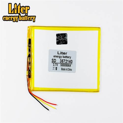 3 line 3.7V 5000mAH 3572140 Liter energy battery  (polymer lithium ion battery ) for tablet pc