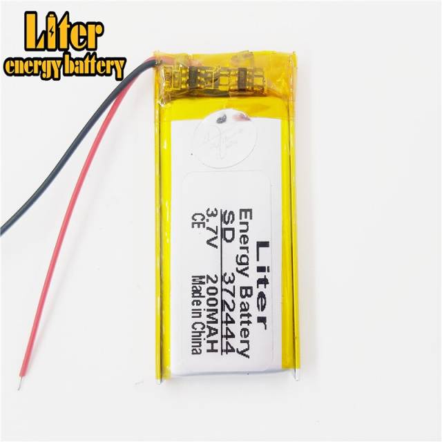 3.7V lithium polymer  372444 200MAH Liter energy battery MP3 MP4 navigator tachograph