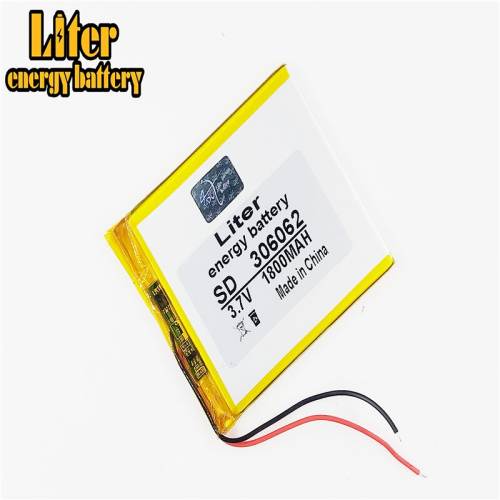 3.7V 306062 1800mah Liter energy battery smart home speakers Li-ion battery for dvr GPS