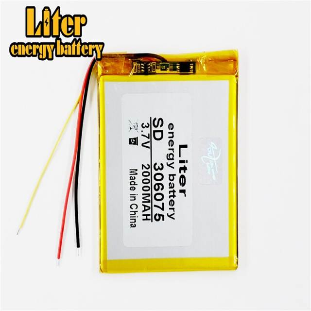3 line 3.7V 306075 1800mah Liter energy battery smart home speakers Li-ion battery for dvr GPS