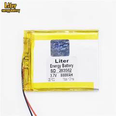 283562 3.7V 800mAh  Liter energy battery MP3 GPS navigation vehicle for the solar energy super thin battery