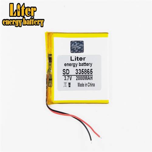 3.7V 2000mAh 335865 BIHUADE Lithium Polymer Li-Po Rechargeable Battery For PAD GPS Vedio Game E-Book Tablet PC Power Bank