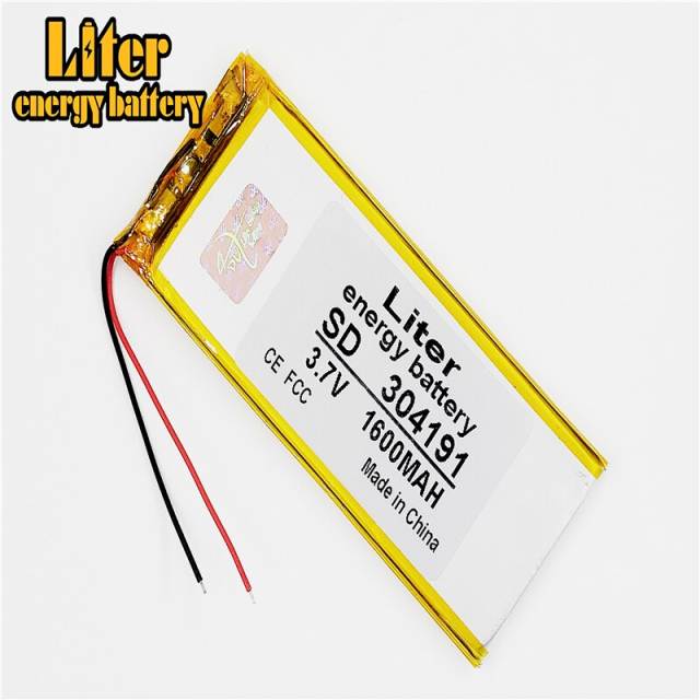 3.7v 304191 1600mah Liter energy battery Li- Ion Polymer Battery For China Clone S6 S9600 Mtk Phone
