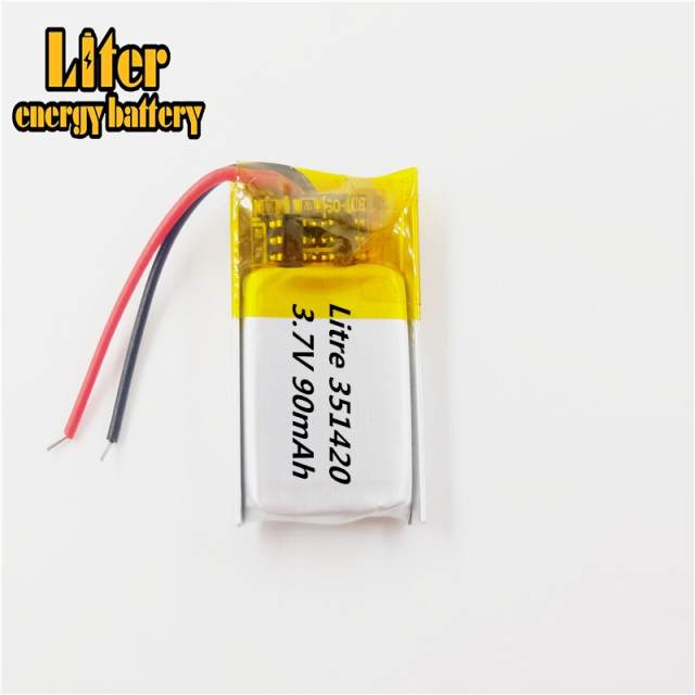 351420 90mah 3.7v Liter energy battery Lithium Battery Mp3 Bluetooth Headset Small Toys Bluetooth Headset Small Toys Battery