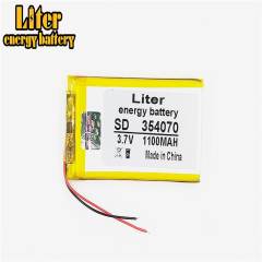 3.7v Polymer Lithium Battery 354070 1100mah Liter energy battery Remote Control Electronic Book Gps Wireless Earphone