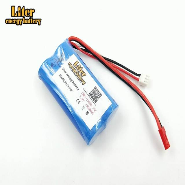 7.4V 1800mAh 18650 Lithium battery You Di U12A Syma S033g 6088T 15c